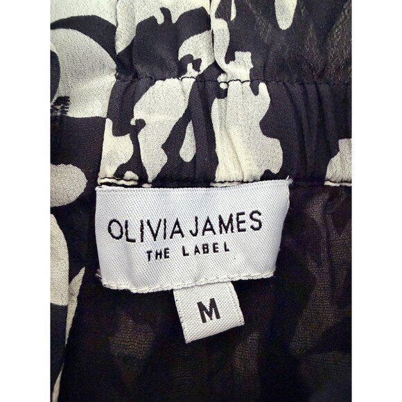 Olivia James The Label Lucy Floral Mini Dress Exotica Black Pink Floral Size M - Picture 7 of 7